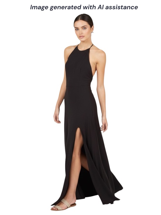 REVOLVE Dresses & Skirts - Revolve Delacy L black High Neck Halter Modal Jersey Maxi Dress